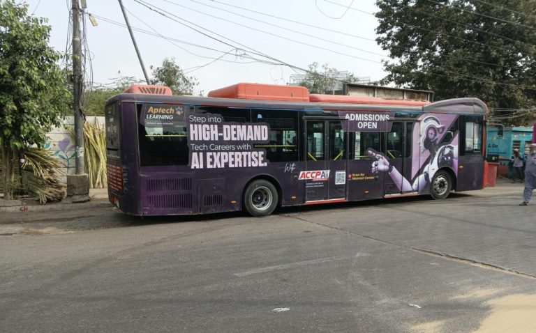 APTECH Red Bus Branding Red bus branding in karachi