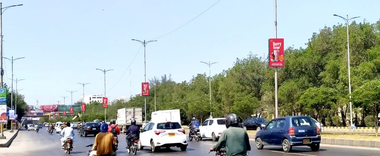 Digital Streamers at Shahrah-E-Faisal | Artavia Advertising Karachi